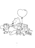 A coloring page of winnie the pooh - group